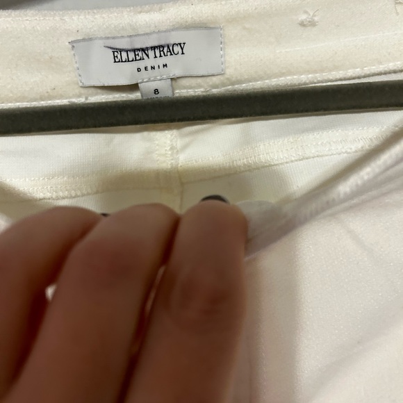 EUC Cream Velour Skinny Ankle Jeans 8 - Picture 5 of 6